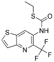 N-[5-(TRIFLUOROMETHYL)THIENO[3,2-B]PYRIDIN-6-YL]THIOCARBAMIC ACID, S-ETHYL ESTER Struktur