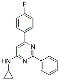 N-CYCLOPROPYL-6-(4-FLUOROPHENYL)-2-PHENYLPYRIMIDIN-4-AMINE Struktur