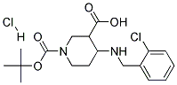 4-(2-CHLORO-BENZYLAMINO)-PIPERIDINE-1,3-DICARBOXYLIC ACID 1-TERT-BUTYL ESTER HYDROCHLORIDE Struktur