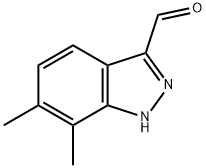 6,7-DIMETHYL-3-FORMYL (1H)INDAZOLE Struktur