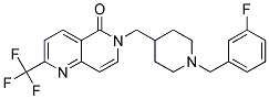 6-([1-(3-FLUOROBENZYL)PIPERIDIN-4-YL]METHYL)-2-(TRIFLUOROMETHYL)-1,6-NAPHTHYRIDIN-5(6H)-ONE Struktur