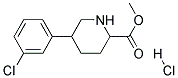 METHYL 5-(3-CHLOROPHENYL)PIPERIDINE-2-CARBOXYLATE HYDROCHLORIDE Struktur