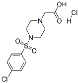 [4-(4-CHLORO-BENZENESULFONYL)-PIPERAZIN-1-YL]-ACETIC ACID HYDROCHLORIDE Struktur