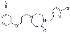 3-(3-(4-[(5-CHLORO-2-THIENYL)METHYL]-5-OXO-1,4-DIAZEPAN-1-YL)PROPOXY)BENZONITRILE Struktur