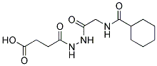 3-(N'-[2-(CYCLOHEXANECARBONYL-AMINO)-ACETYL]-HYDRAZINOCARBONYL)-PROPIONIC ACID Struktur