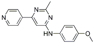 N-(4-METHOXYPHENYL)-2-METHYL-6-PYRIDIN-4-YLPYRIMIDIN-4-AMINE Struktur