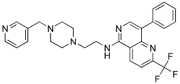 8-PHENYL-N-(2-[4-(PYRIDIN-3-YLMETHYL)PIPERAZIN-1-YL]ETHYL)-2-(TRIFLUOROMETHYL)-1,6-NAPHTHYRIDIN-5-AMINE Struktur