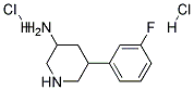 5-(3-FLUOROPHENYL)PIPERIDIN-3-AMINE DIHYDROCHLORIDE Struktur