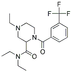 N,N,4-TRIETHYL-1-[3-(TRIFLUOROMETHYL)BENZOYL]PIPERAZINE-2-CARBOXAMIDE Struktur