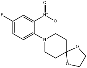 8-(4-FLUORO-2-NITROPHENYL)-1,4-DIOXA-8-AZASPIRO[4.5]DECANE Struktur