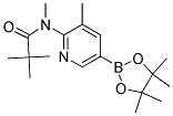 N-[3-METHYL-5-(4,4,5,5-TETRAMETHYL-[1,3,2]-DIOXABOROLAN-2-YL)PYRIDIN-2-YL]-N-METHYL-2,2-DIMETHYLPROPANAMIDE Struktur