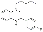 3-(4-FLUOROPHENYL)-1,2,3,4-TETRAHYDRO-1-PENTYLQUINOXALINE Struktur