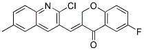 3-[1-(2-CHLORO-6-METHYLQUINOLIN-3-YL)-METH-(E)--YL-IDENE]-6-FLUORO-CHROMAN-4-ONE Struktur