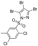 3,4,5-TRIBROMO-1-[(2,4-DICHLORO-5-METHYLPHENYL)SULPHONYL]-1H-PYRAZOLE Struktur