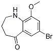 7-BROMO-9-METHOXY-1,2,3,4-TETRAHYDRO-BENZO[B]AZEPIN-5-ONE Struktur