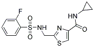 N-CYCLOPROPYL-2-(([(2-FLUOROPHENYL)SULFONYL]AMINO)METHYL)-1,3-THIAZOLE-4-CARBOXAMIDE Struktur