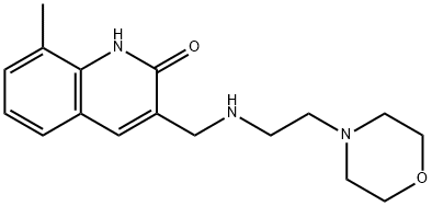 8-METHYL-3-[(2-MORPHOLIN-4-YL-ETHYLAMINO)-METHYL]-1H-QUINOLIN-2-ONE Struktur