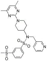 N-[1-(4,6-DIMETHYLPYRIMIDIN-2-YL)PIPERIDIN-4-YL]-3-(METHYLSULFONYL)-N-(PYRIDIN-3-YLMETHYL)BENZENESULFONAMIDE Struktur