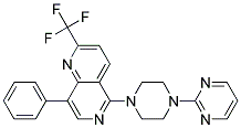 8-PHENYL-5-(4-PYRIMIDIN-2-YLPIPERAZIN-1-YL)-2-(TRIFLUOROMETHYL)-1,6-NAPHTHYRIDINE Struktur