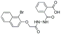 2-(N'-[2-(1-BROMO-NAPHTHALEN-2-YLOXY)-ACETYL]-HYDRAZINOCARBONYL)-BENZOIC ACID Struktur