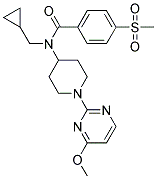 N-(CYCLOPROPYLMETHYL)-N-[1-(4-METHOXYPYRIMIDIN-2-YL)PIPERIDIN-4-YL]-4-(METHYLSULFONYL)BENZAMIDE Struktur