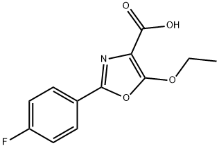 5-ETHOXY-2-(4-FLUOROPHENYL)-1,3-OXAZOLE-4-CARBOXYLIC ACID Struktur