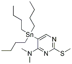 4-DIMETHYLAMINO-2-METHYTHIO-5-(TRIBUTYLSTANNYL)PYRIMIDINE Struktur