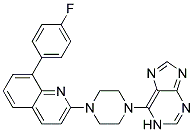 8-(4-FLUOROPHENYL)-2-[4-(1H-PURIN-6-YL)PIPERAZIN-1-YL]QUINOLINE Struktur