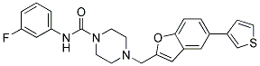 N-(3-FLUOROPHENYL)-4-([5-(3-THIENYL)-1-BENZOFURAN-2-YL]METHYL)PIPERAZINE-1-CARBOXAMIDE Struktur