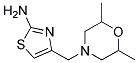 4-[(2,6-DIMETHYLMORPHOLIN-4-YL)METHYL]-1,3-THIAZOL-2-AMINE Struktur