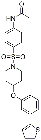 N-[4-((4-[3-(2-THIENYL)PHENOXY]PIPERIDIN-1-YL)SULFONYL)PHENYL]ACETAMIDE Struktur