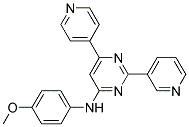 N-(4-METHOXYPHENYL)-2-PYRIDIN-3-YL-6-PYRIDIN-4-YLPYRIMIDIN-4-AMINE Struktur