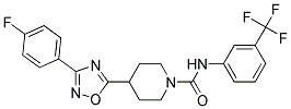 4-[3-(4-FLUOROPHENYL)-1,2,4-OXADIAZOL-5-YL]-N-[3-(TRIFLUOROMETHYL)PHENYL]PIPERIDINE-1-CARBOXAMIDE Struktur