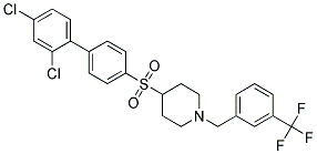 4-[(2',4'-DICHLOROBIPHENYL-4-YL)SULFONYL]-1-[3-(TRIFLUOROMETHYL)BENZYL]PIPERIDINE Struktur