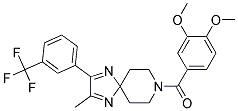 8-(3,4-DIMETHOXYBENZOYL)-2-METHYL-3-[3-(TRIFLUOROMETHYL)PHENYL]-1,4,8-TRIAZASPIRO[4.5]DECA-1,3-DIENE Struktur