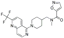 N-METHYL-N-((1-[2-(TRIFLUOROMETHYL)-1,6-NAPHTHYRIDIN-5-YL]PIPERIDIN-4-YL)METHYL)ISOXAZOLE-5-CARBOXAMIDE Struktur