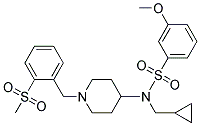 N-(CYCLOPROPYLMETHYL)-3-METHOXY-N-(1-[2-(METHYLSULFONYL)BENZYL]PIPERIDIN-4-YL)BENZENESULFONAMIDE Struktur