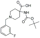 4-(TERT-BUTOXYCARBONYLAMINO)-1-(3-FLUOROBENZYL)PIPERIDINE-4-CARBOXYLIC ACID Struktur