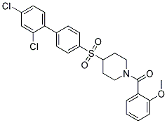 4-[(2',4'-DICHLOROBIPHENYL-4-YL)SULFONYL]-1-(2-METHOXYBENZOYL)PIPERIDINE Struktur