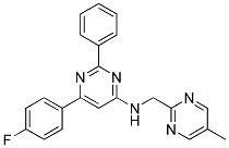 6-(4-FLUOROPHENYL)-N-[(5-METHYLPYRIMIDIN-2-YL)METHYL]-2-PHENYLPYRIMIDIN-4-AMINE Struktur