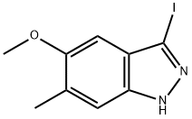 3-IODO-5-METHOXY-6-METHYL (1H)INDAZOLE Struktur