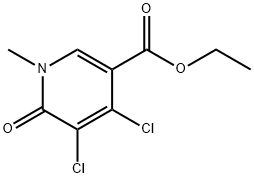 4,5-DICHLORO-1-METHYL-6-OXO-1,6-DIHYDRO-PYRIDINE-3-CARBOXYLIC ACID ETHYL ESTER Struktur