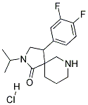 4-(3,4-DIFLUOROPHENYL)-2-ISOPROPYL-2,7-DIAZASPIRO[4.5]DECAN-1-ONE HYDROCHLORIDE Struktur