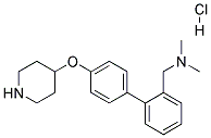 N,N-DIMETHYL-1-[4'-(PIPERIDIN-4-YLOXY)BIPHENYL-2-YL]METHANAMINE HYDROCHLORIDE Struktur