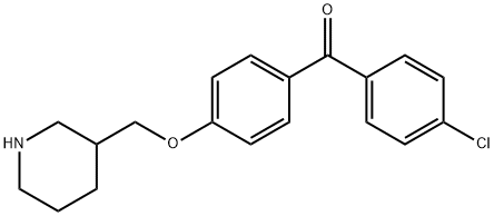 (4-CHLOROPHENYL)[4-(3-PIPERIDINYLMETHOXY)PHENYL]-METHANONE Struktur