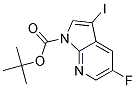 5-FLUORO-3-IODO-PYRROLO[2,3-B]PYRIDINE-1-CARBOXYLIC ACID TERT-BUTYL ESTER Struktur