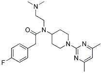 N-[2-(DIMETHYLAMINO)ETHYL]-N-[1-(4,6-DIMETHYLPYRIMIDIN-2-YL)PIPERIDIN-4-YL]-2-(4-FLUOROPHENYL)ACETAMIDE Struktur