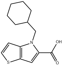 4-CYCLOHEXYLMETHYL-4H-THIENO[3,2-B]PYRROLE-5-CARBOXYLIC ACID Struktur