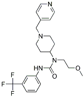 N-(2-METHOXYETHYL)-N-[1-(PYRIDIN-4-YLMETHYL)PIPERIDIN-4-YL]-N'-[3-(TRIFLUOROMETHYL)PHENYL]UREA Struktur