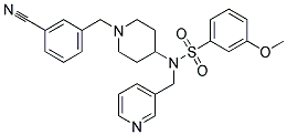 N-[1-(3-CYANOBENZYL)PIPERIDIN-4-YL]-3-METHOXY-N-(PYRIDIN-3-YLMETHYL)BENZENESULFONAMIDE Struktur